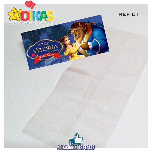 SACO PRENDA C/ TAG PERSONALIZADO - A BELA E A FERA