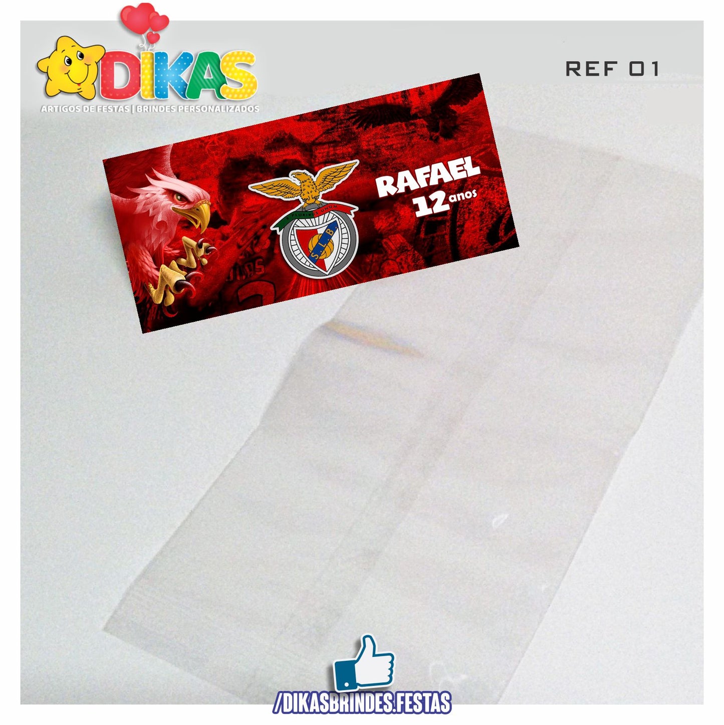 SACO PRENDA C/ TAG PERSONALIZADO - FUTEBOL BENFICA