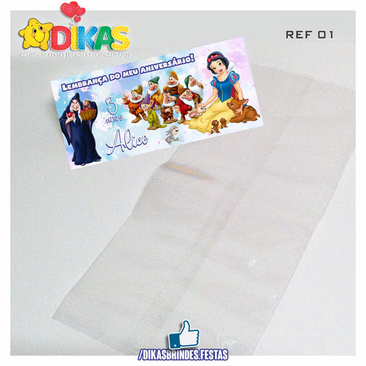 SACO PRENDA C/ TAG PERSONALIZADO - BRANCA DE NEVE