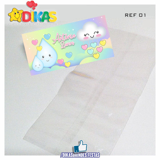 SACO PRENDA C/ TAG PERSONALIZADO - CHUVA DE AMOR