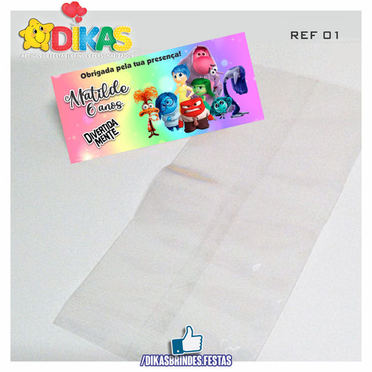 SACO PRENDA C/ TAG PERSONALIZADO - DIVERTIDAMENTE