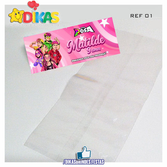 SACO PRENDA C/ TAG PERSONALIZADO - GRUPO DOS ROSA