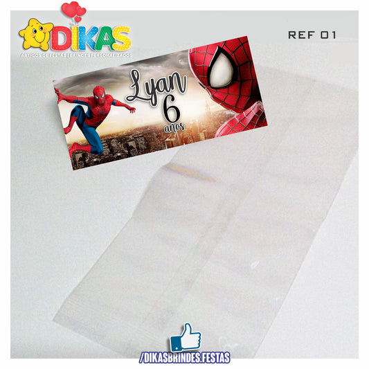 SACO PRENDA C/ TAG PERSONALIZADO - HOMEM ARANHA