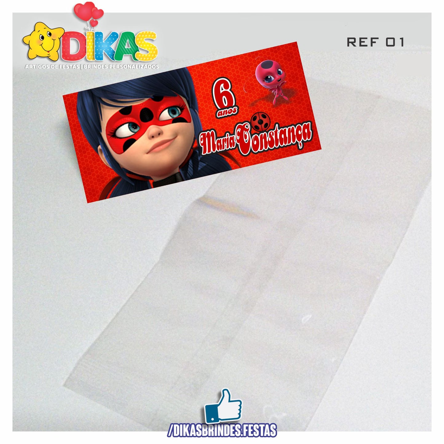 SACO PRENDA C/ TAG PERSONALIZADO - LADYBUG