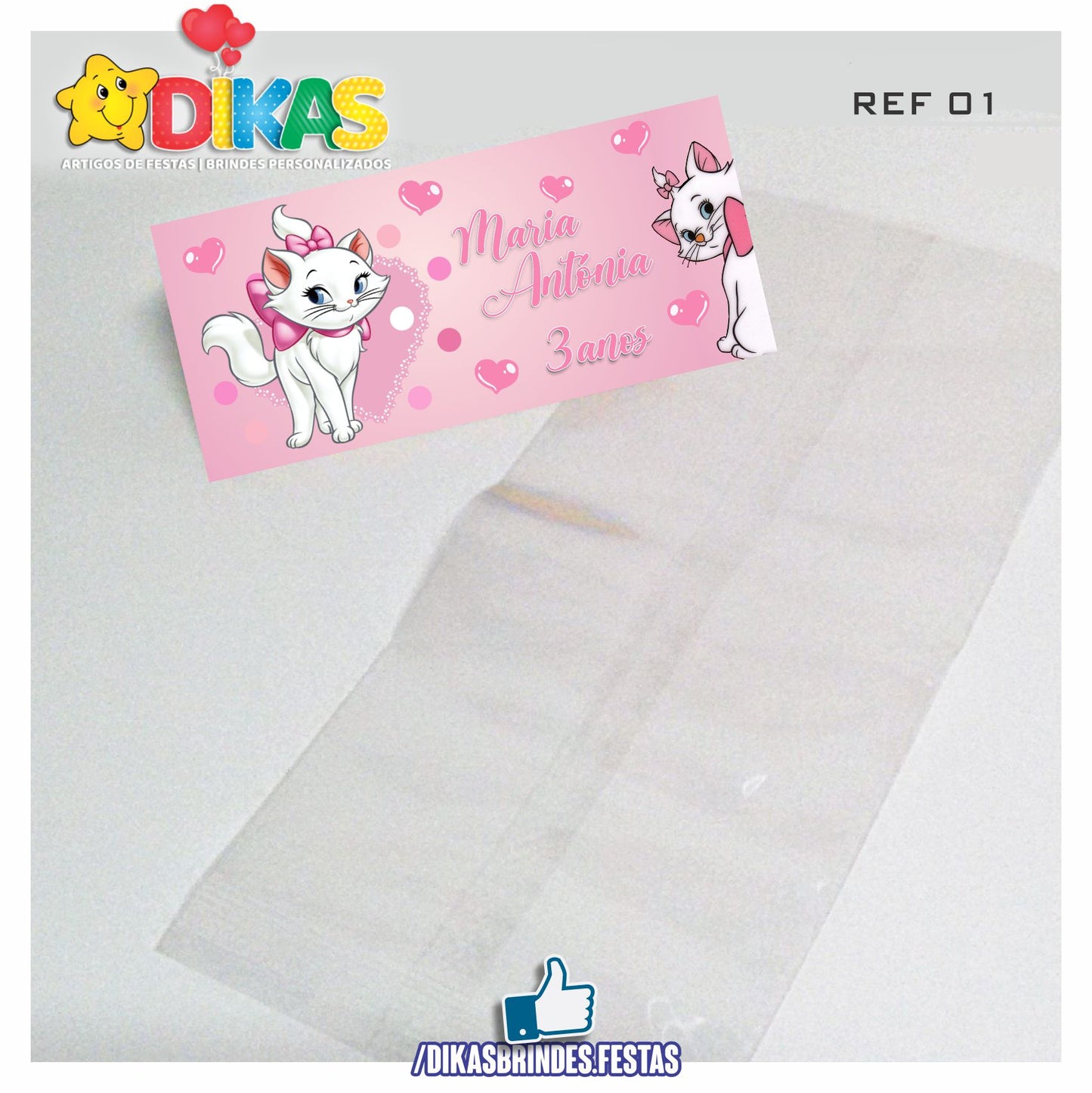 SACO PRENDA C/ TAG PERSONALIZADO - GATA MARIE