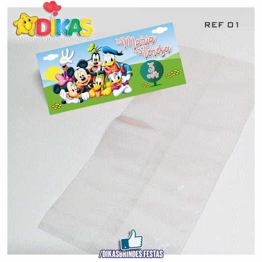 SACO PRENDA C/ TAG PERSONALIZADO - MICKEY E OS AMIGOS