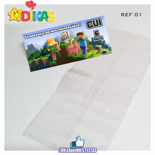SACO PRENDA C/ TAG PERSONALIZADO - MINECRAFT