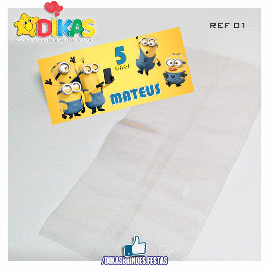 SACO PRENDA C/ TAG PERSONALIZADO - MINIONS