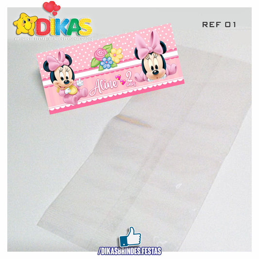 SACO PRENDA C/ TAG PERSONALIZADO - MINNIE BABY
