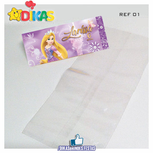 SACO PRENDA C/ TAG PERSONALIZADO - RAPUNZEL