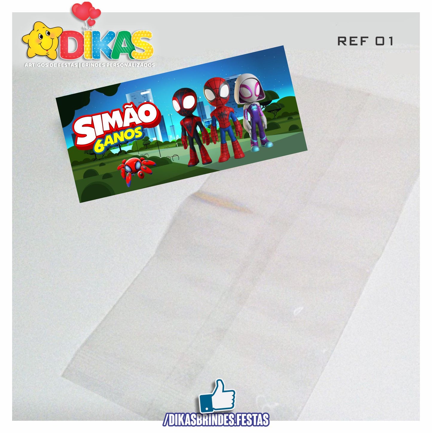 SACO PRENDA C/ TAG PERSONALIZADO - SPIDEY