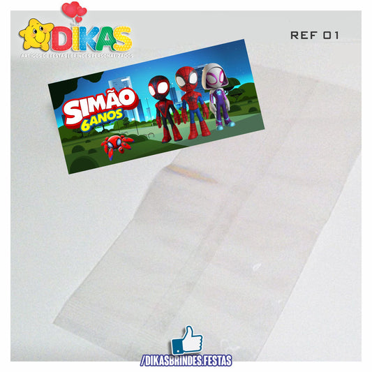 SACO PRENDA C/ TAG PERSONALIZADO - SPIDEY