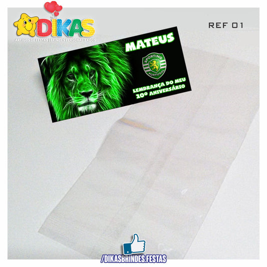 SACO PRENDA C/ TAG PERSONALIZADO - FUTEBOL SPORTING