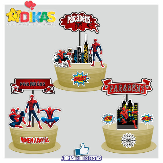 TOPO DE BOLO - HOMEM ARANHA