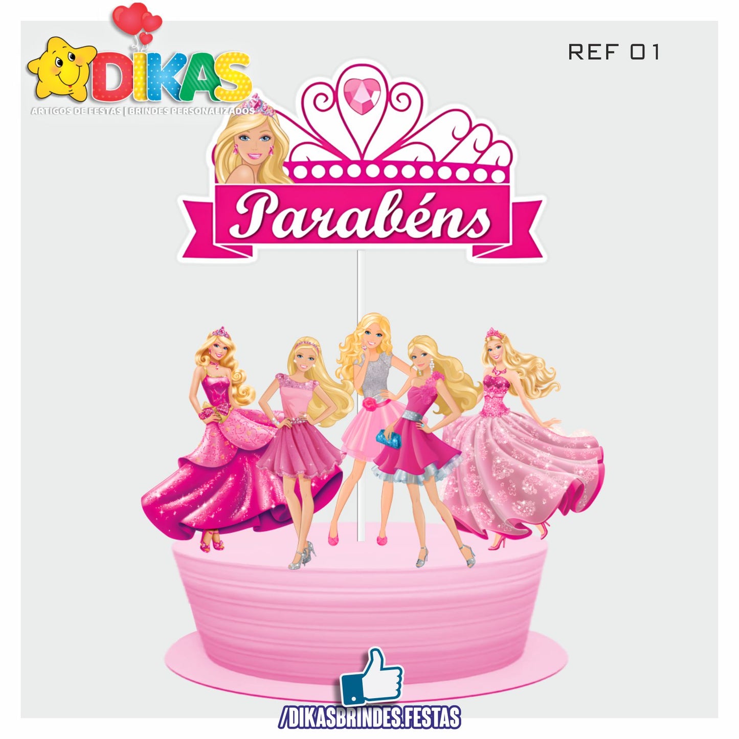TOPO DE BOLO - BARBIE