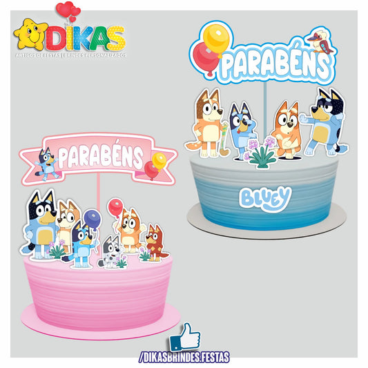 TOPO DE BOLO - BLUEY