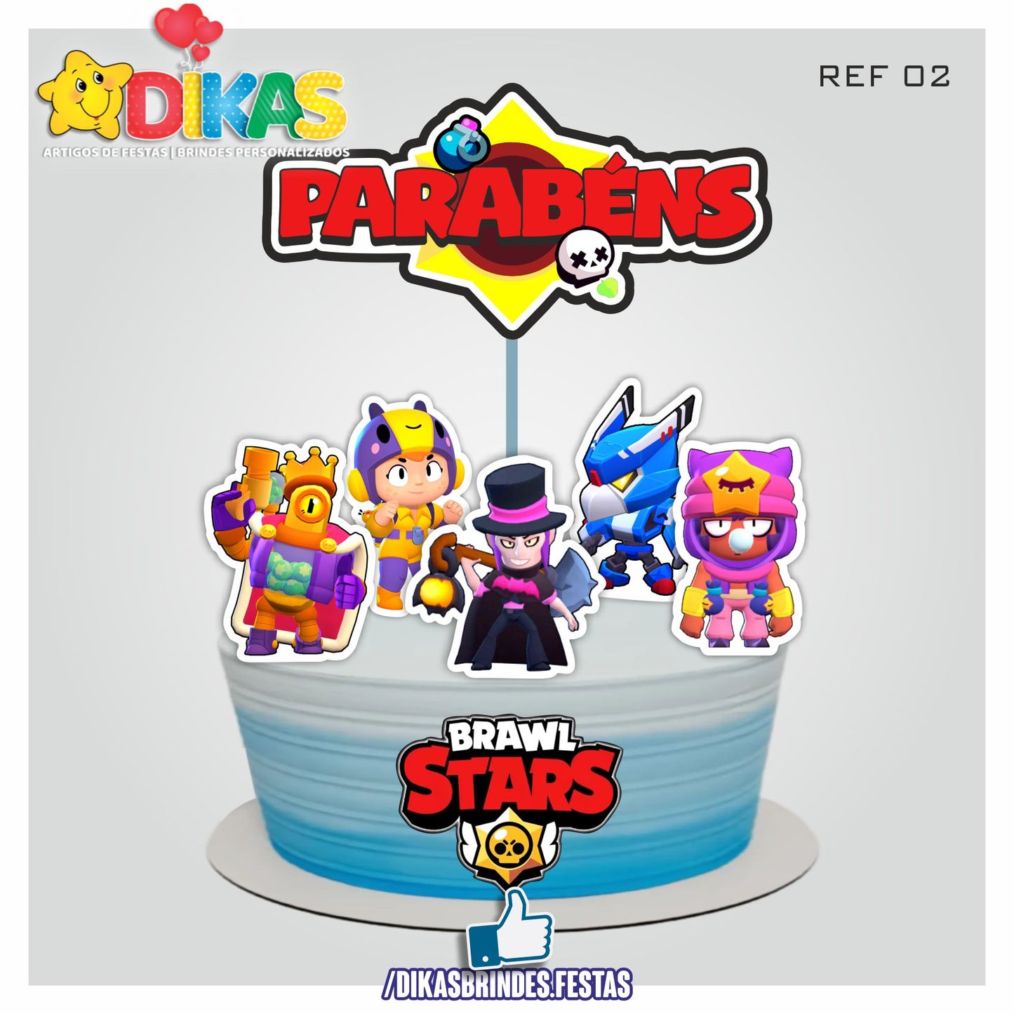 TOPO DE BOLO - BRAWL STARS