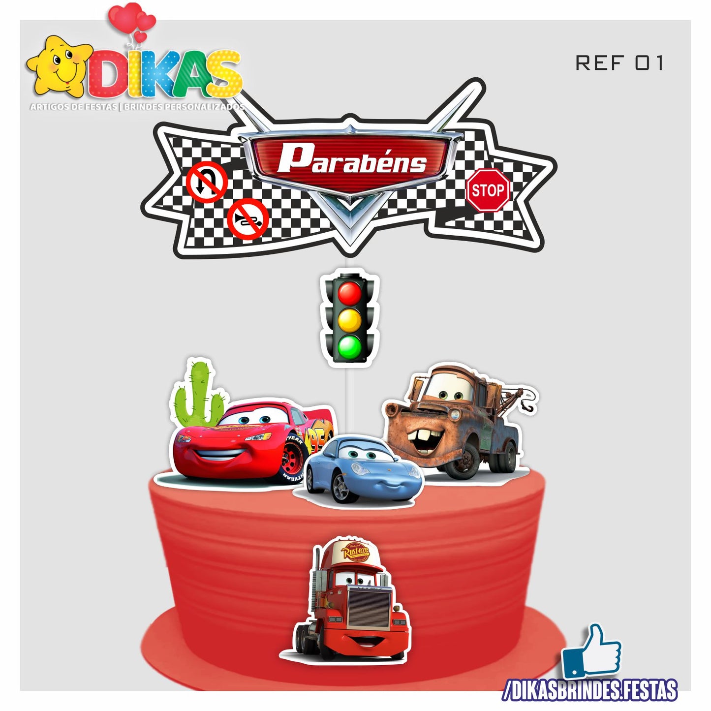 TOPO DE BOLO - CARS