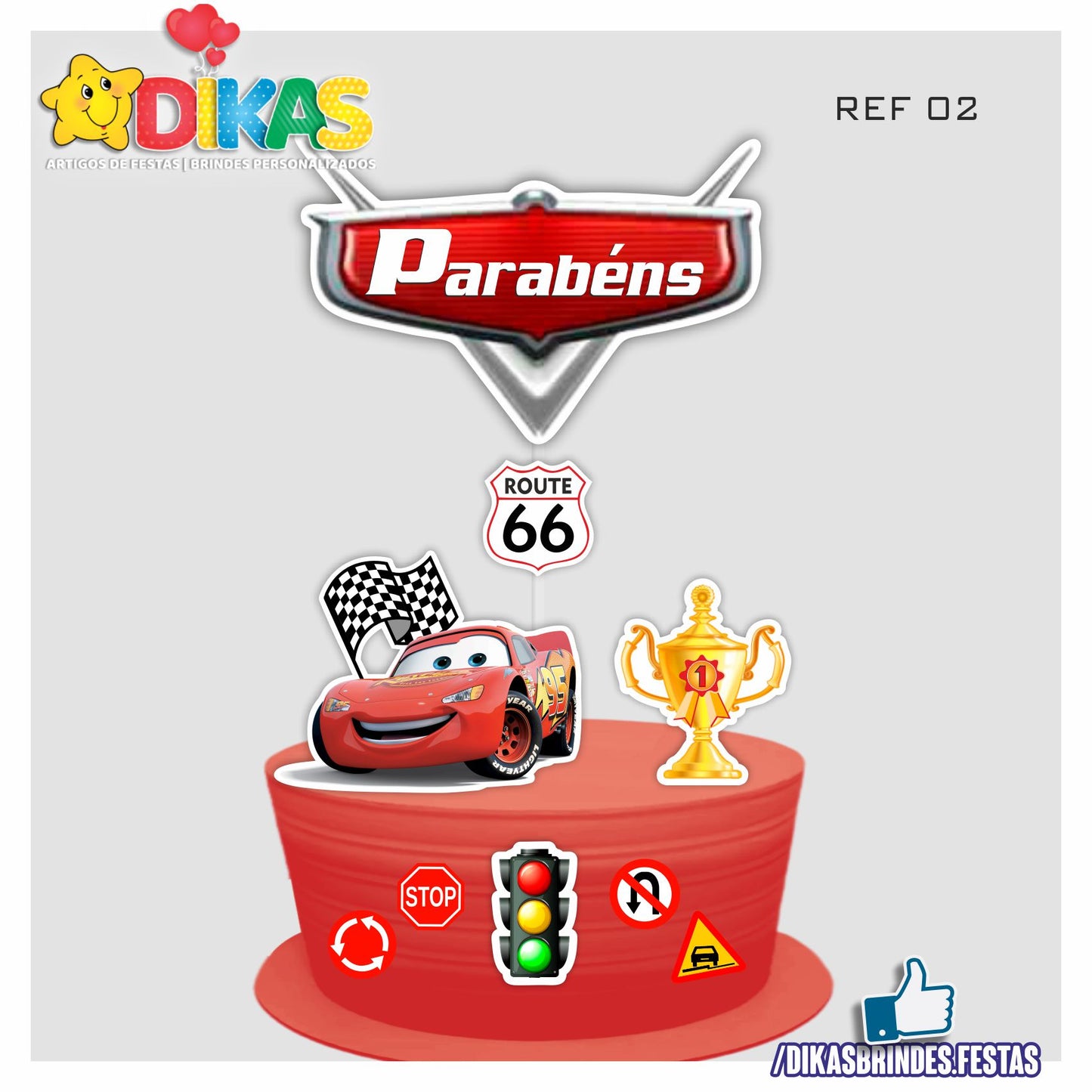 TOPO DE BOLO - CARS