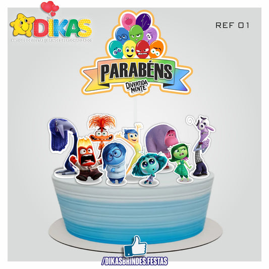 TOPO DE BOLO - DIVERTIDAMENTE