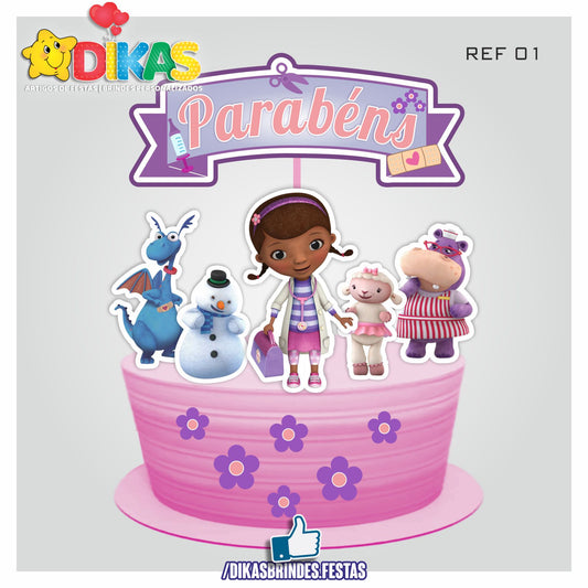 TOPO DE BOLO - DOUTORA BRINQUEDOS