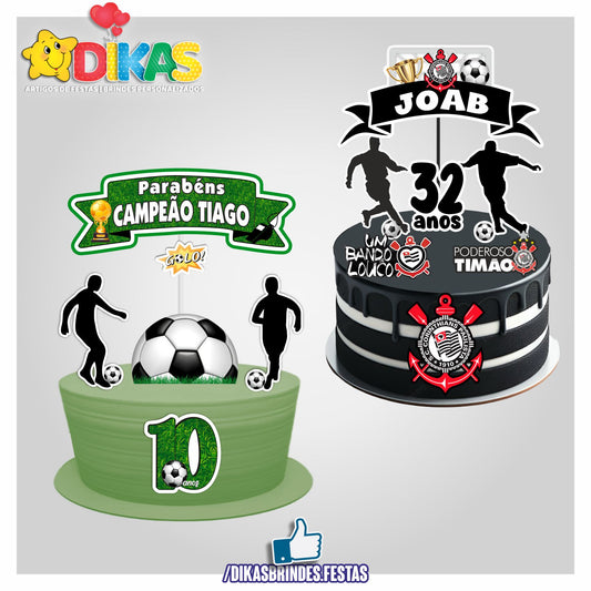 TOPO DE BOLO PERSONALIZADO - FUTEBOL