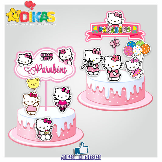 TOPO DE BOLO - HELLO KITTY