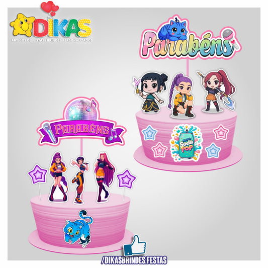 TOPO DE BOLO - Guerreiras do K-POP