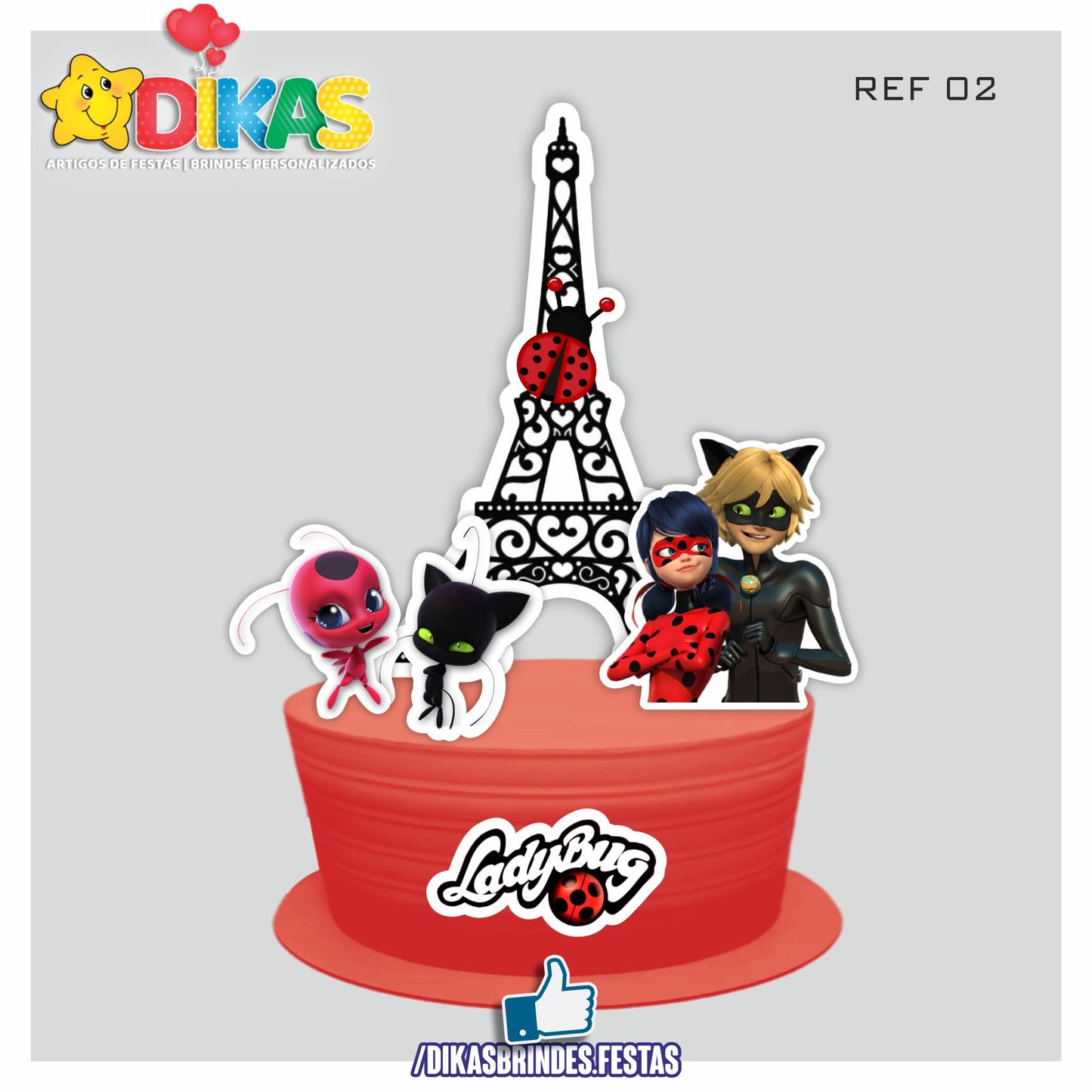 TOPO DE BOLO - LADYBUG