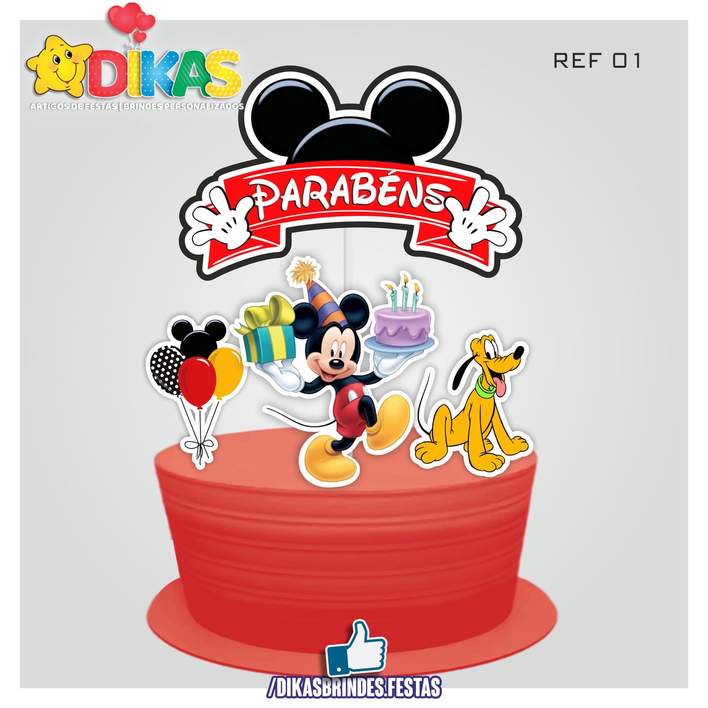 TOPO DE BOLO - MICKEY