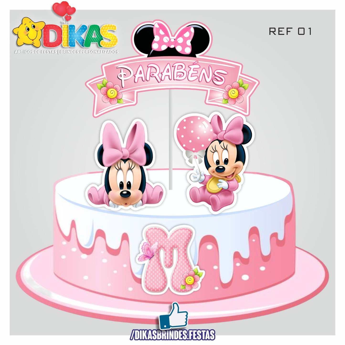 TOPO DE BOLO - MINNIE BABY