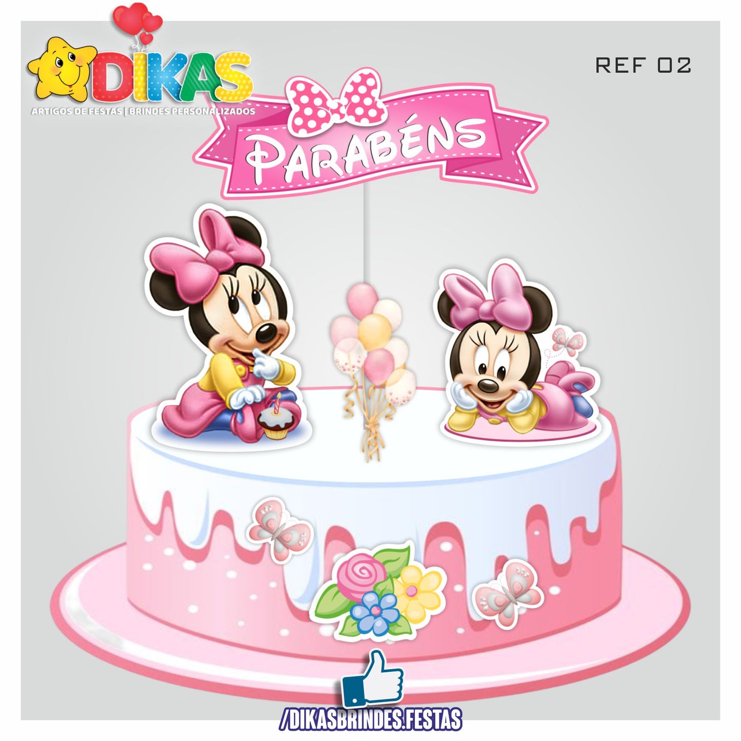 TOPO DE BOLO - MINNIE BABY