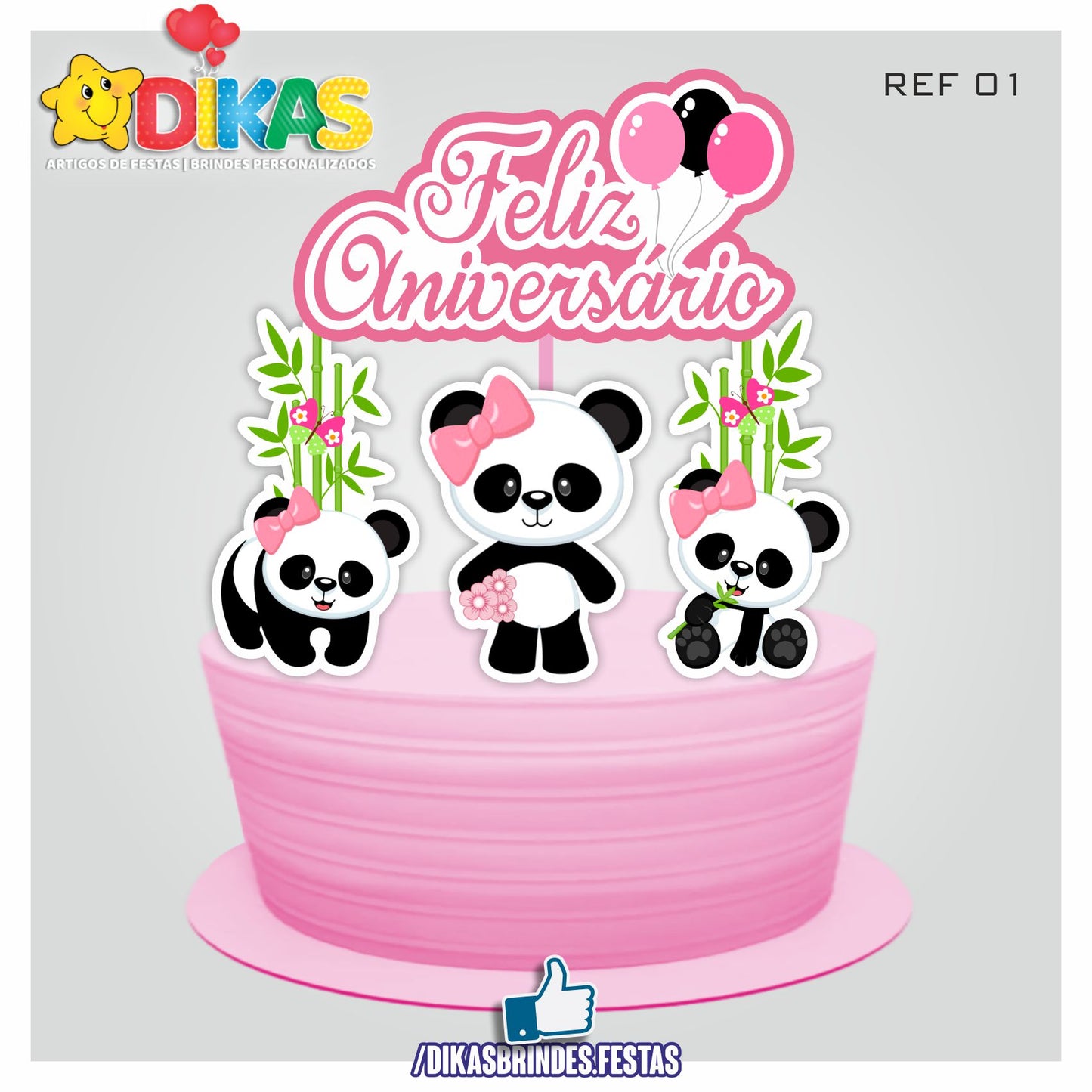 TOPO DE BOLO - PANDA BEBÉ