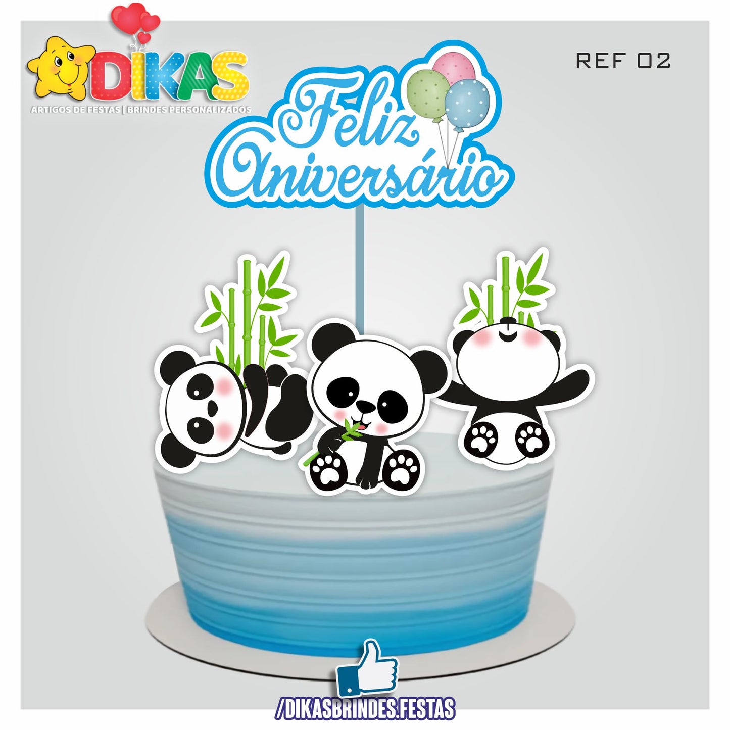 TOPO DE BOLO - PANDA BEBÉ