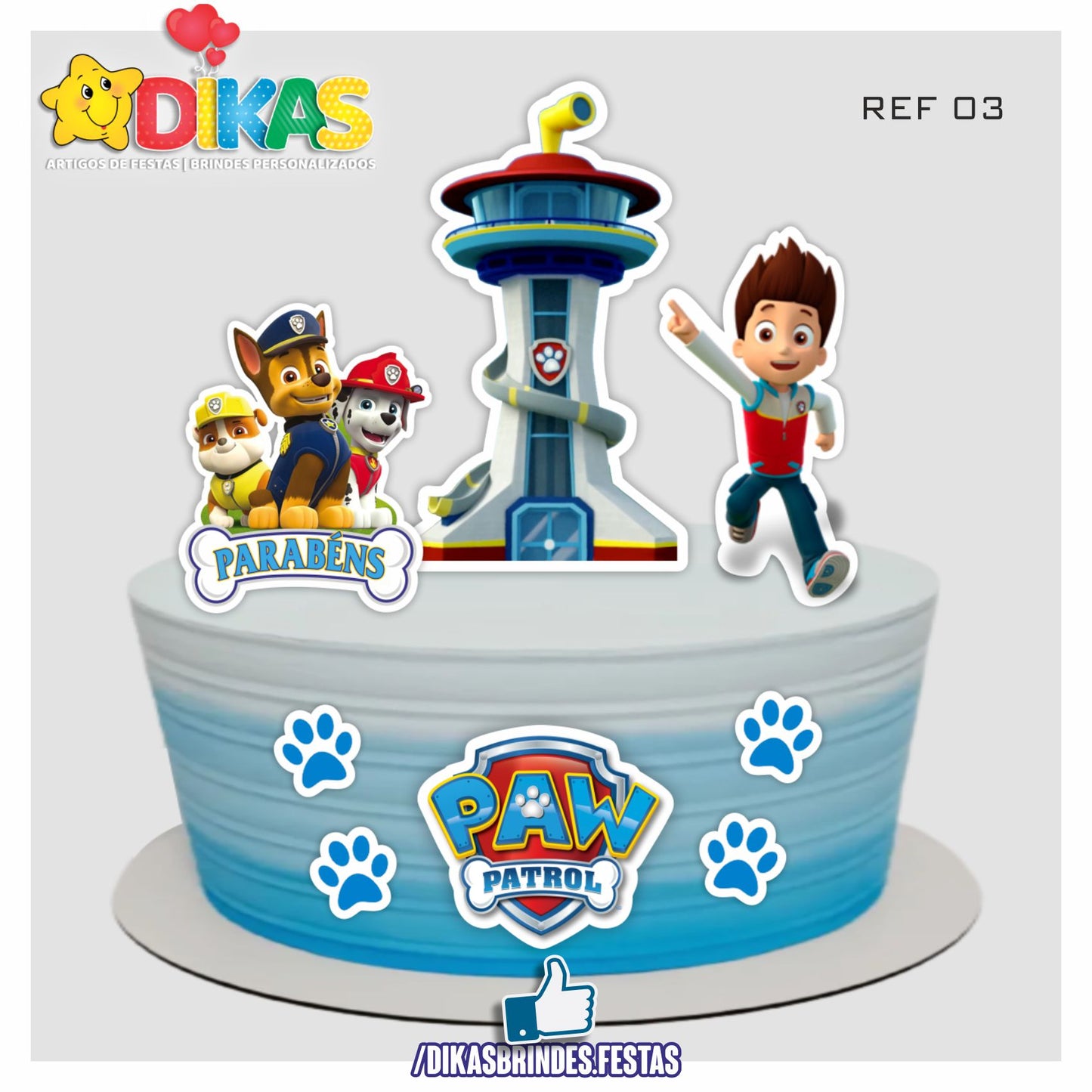 TOPO DE BOLO - PATRULHA PATA