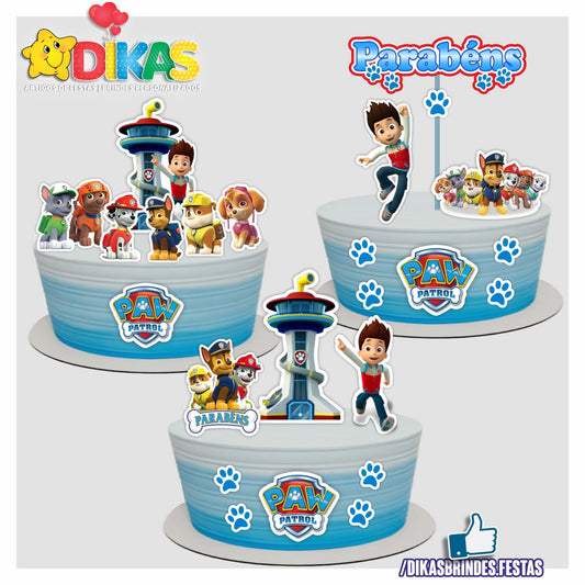 TOPO DE BOLO - PATRULHA PATA