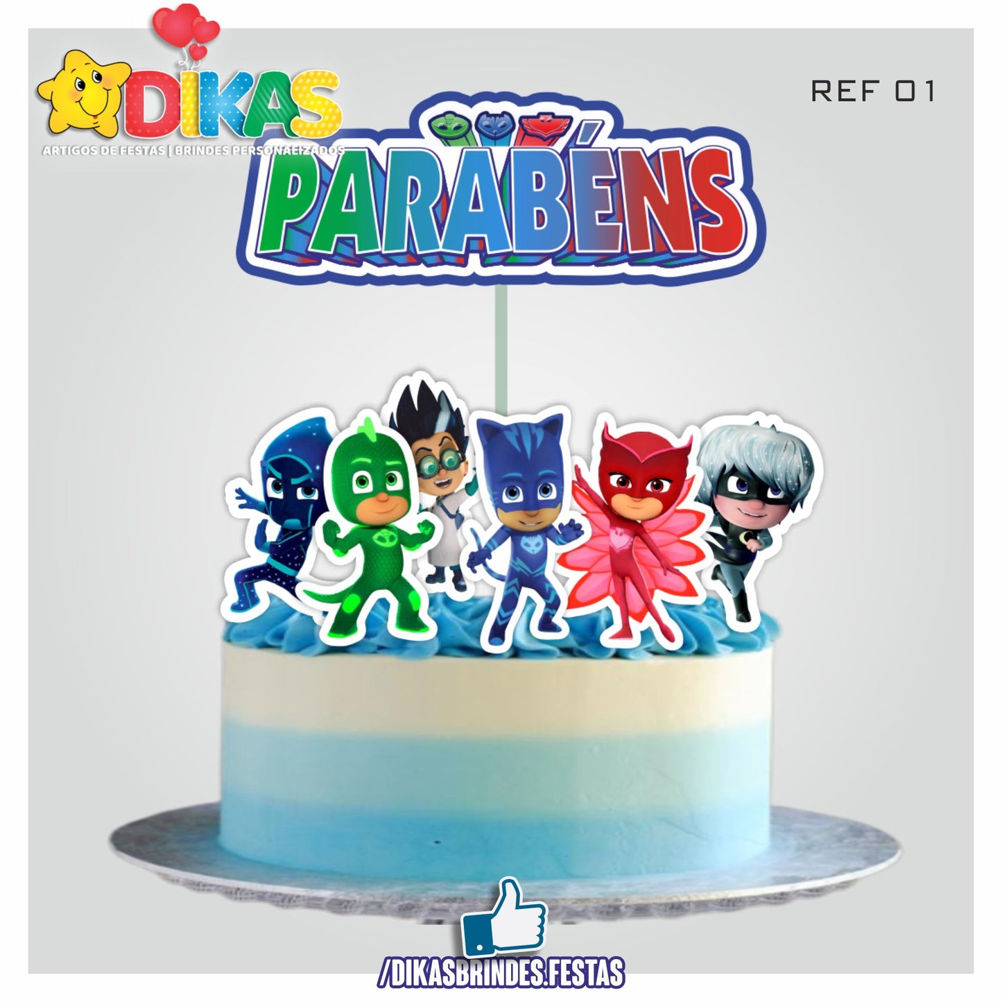 TOPO DE BOLO - PJMASKS