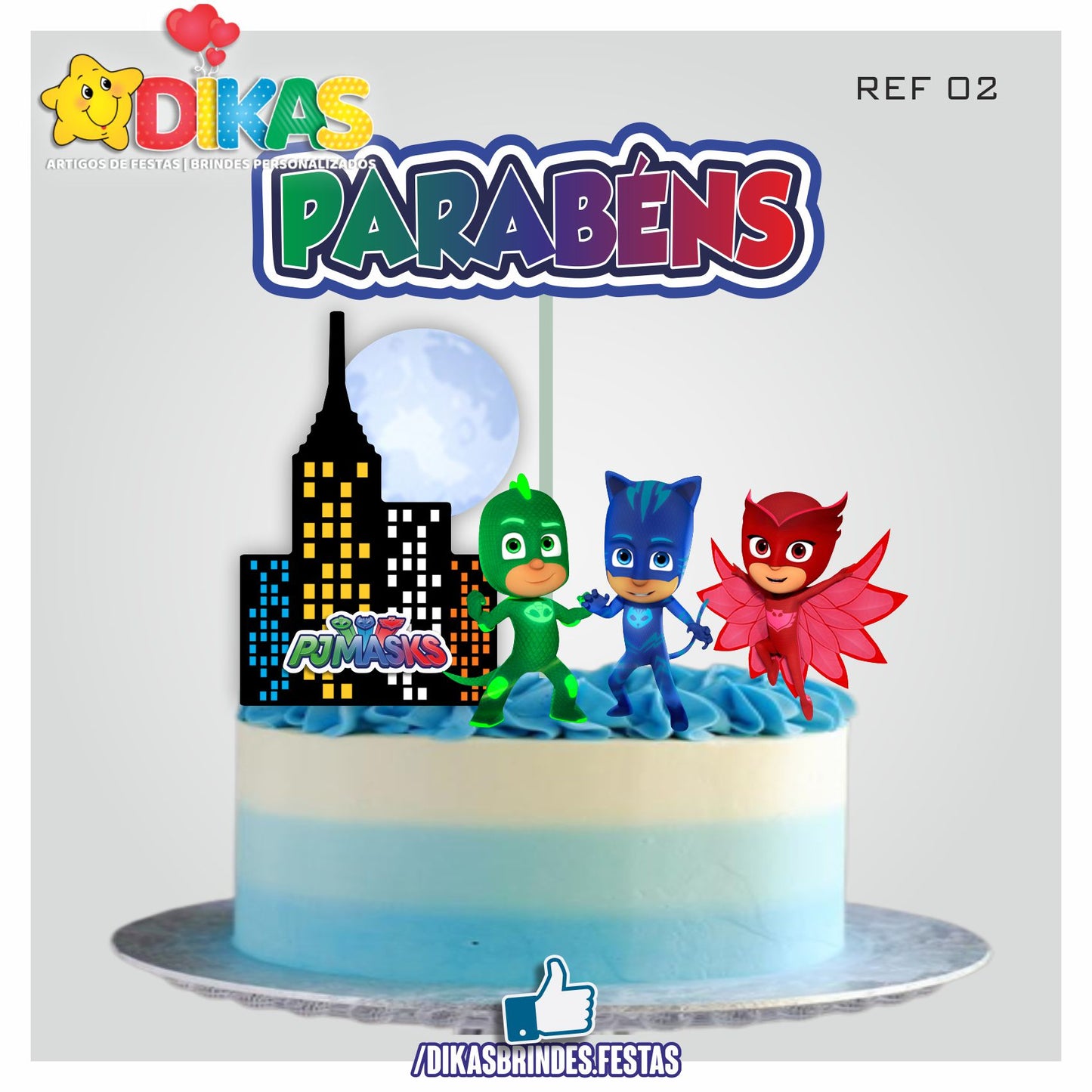 TOPO DE BOLO - PJMASKS
