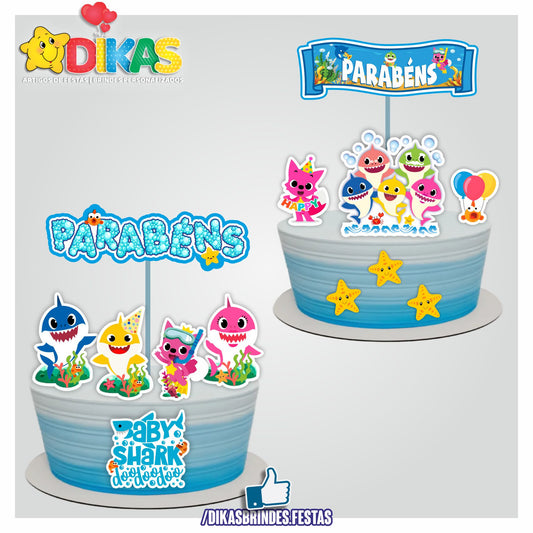 TOPO DE BOLO - BABY SHARK