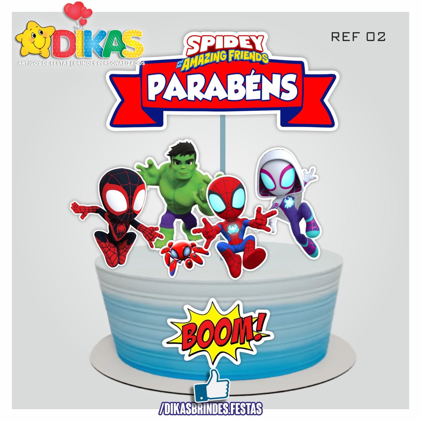 TOPO DE BOLO - SPIDEY