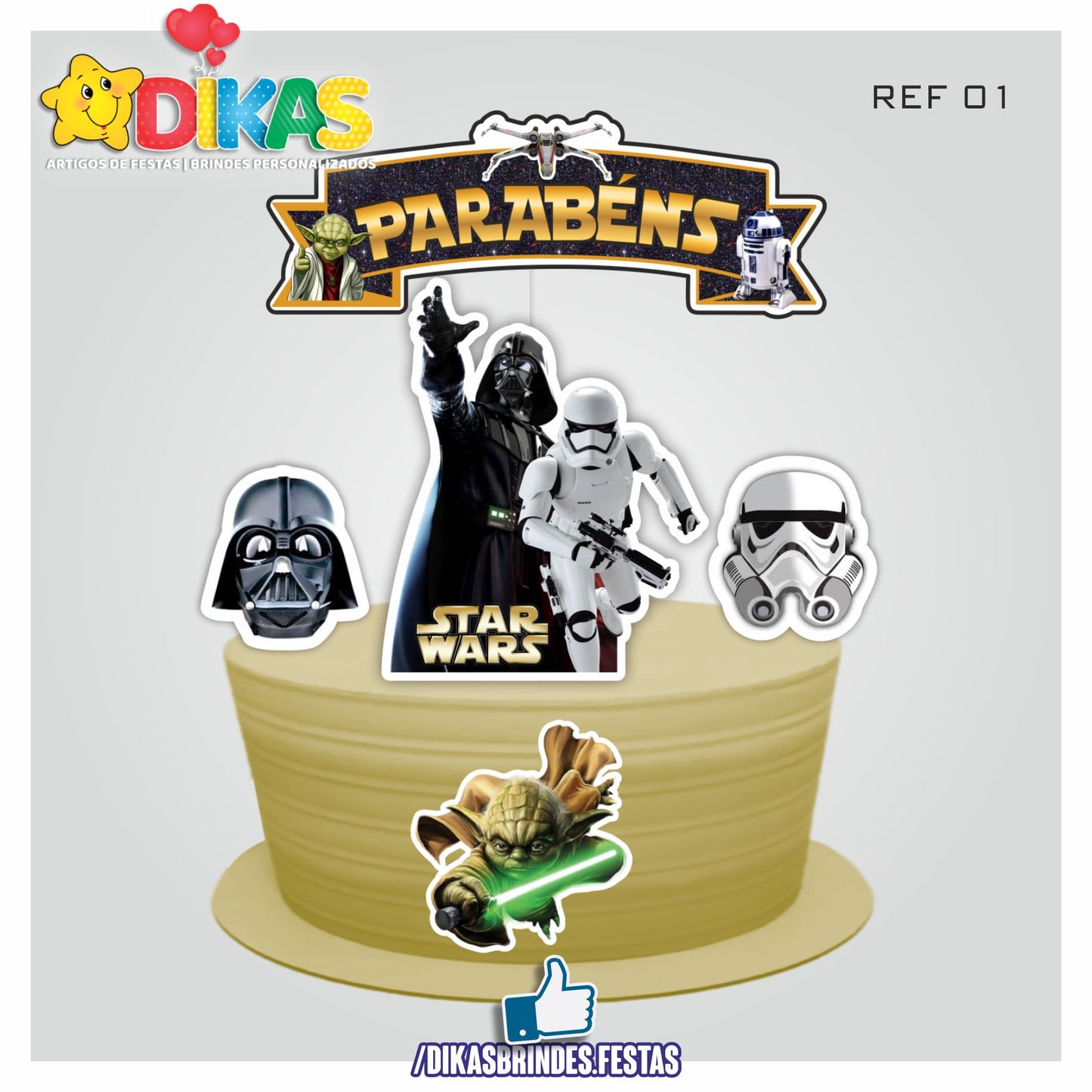 TOPO DE BOLO - STAR WARS