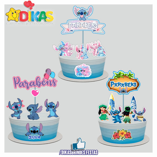 TOPO DE BOLO - STITCH