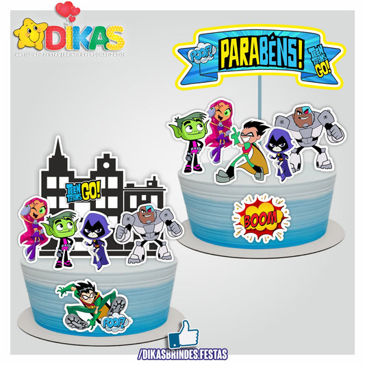 TOPO DE BOLO - TEEN TITANS GO
