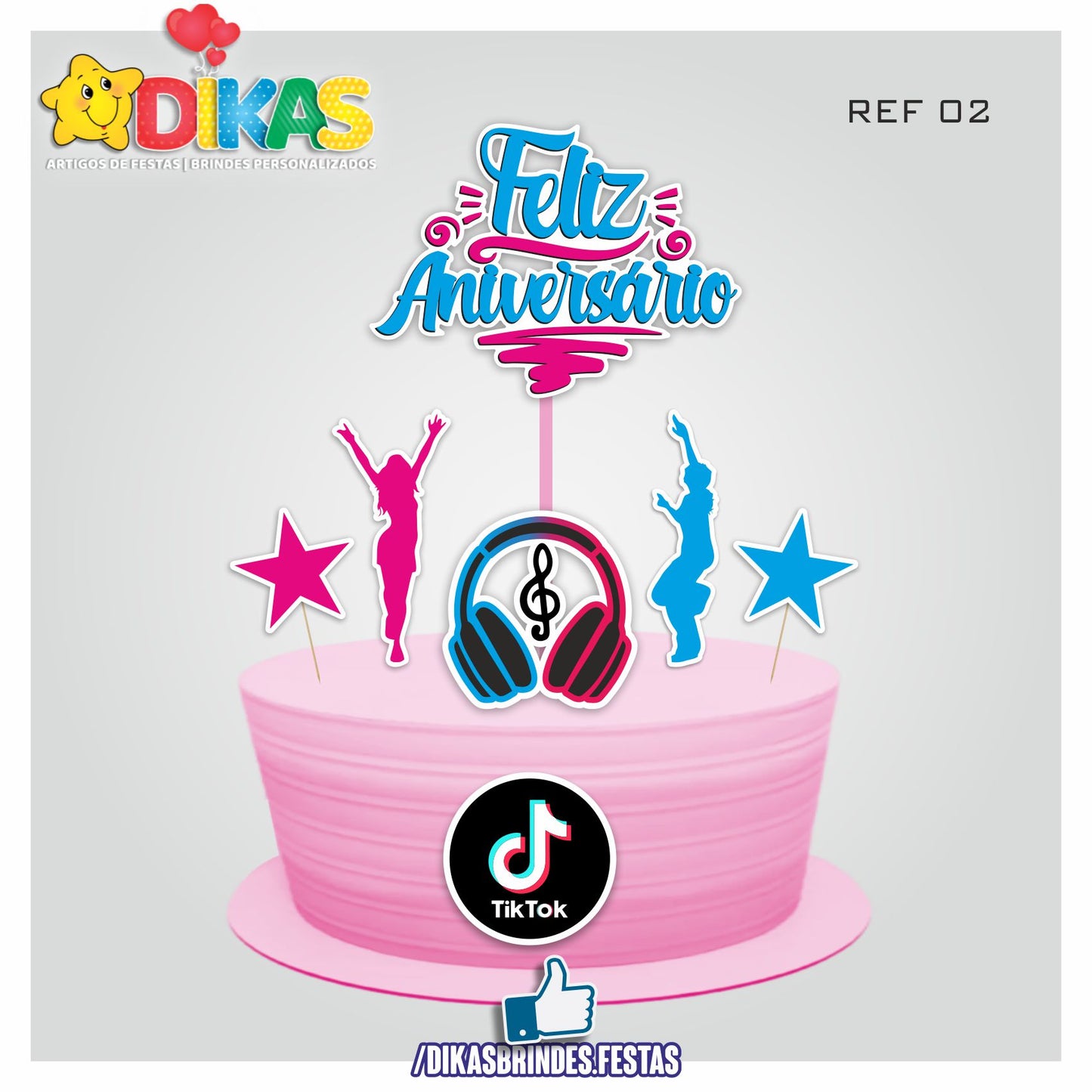 TOPO DE BOLO - TIK TOK