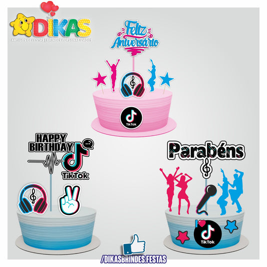 TOPO DE BOLO - TIK TOK
