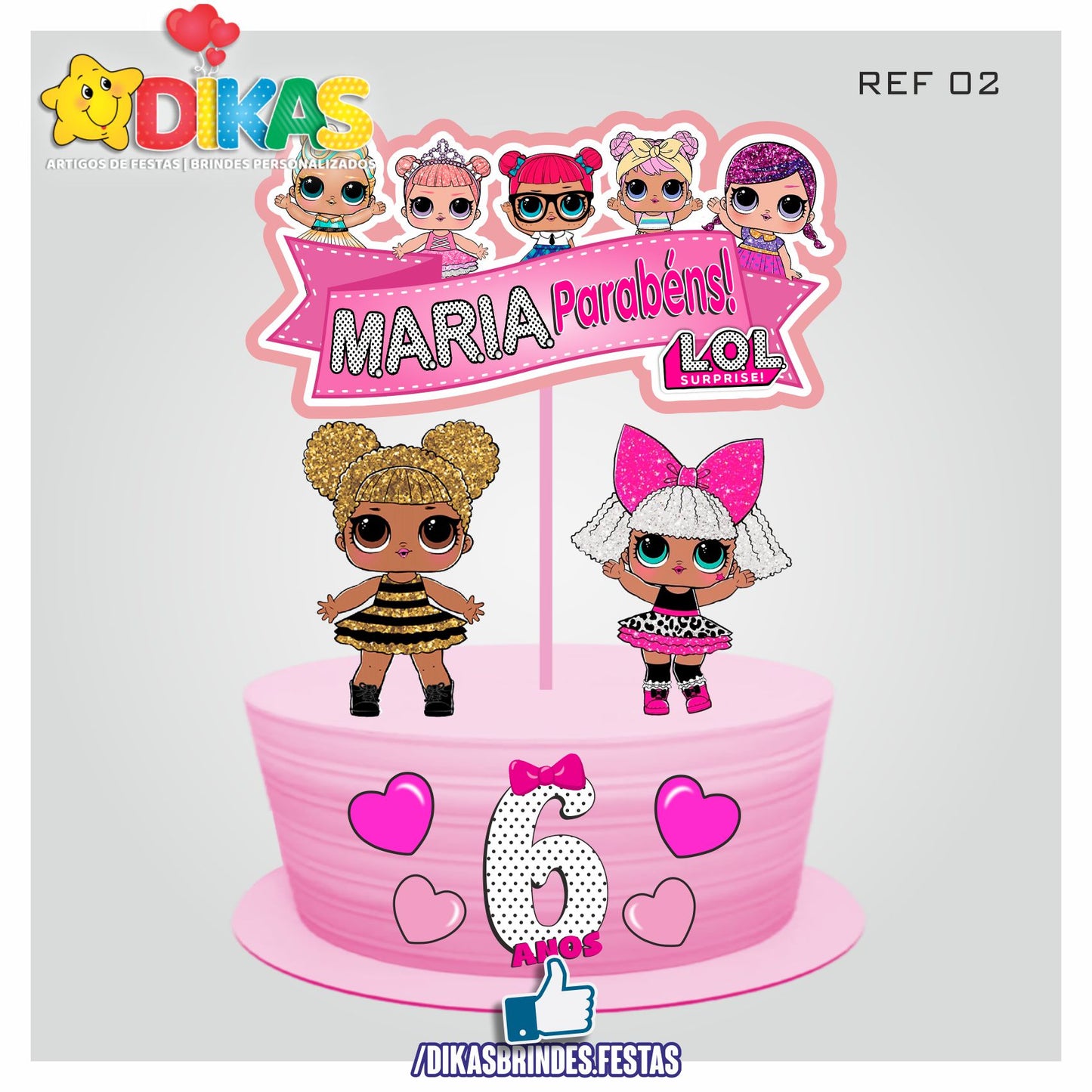 TOPO DE BOLO PERSONALIZADO - LOL