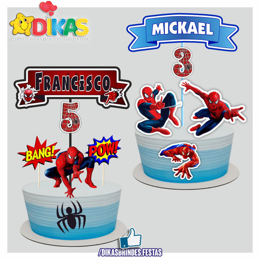 TOPO DE BOLO PERSONALIZADO - HOMEM ARANHA