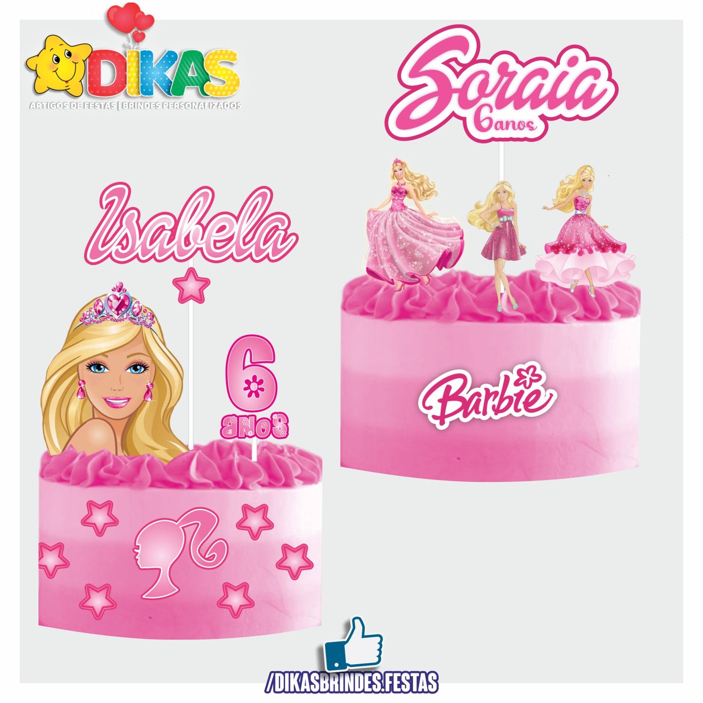 TOPO DE BOLO PERSONALIZADO - BARBIE