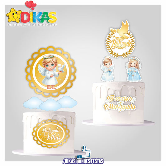 TOPO DE BOLO PERSONALIZADO - BATIZADO