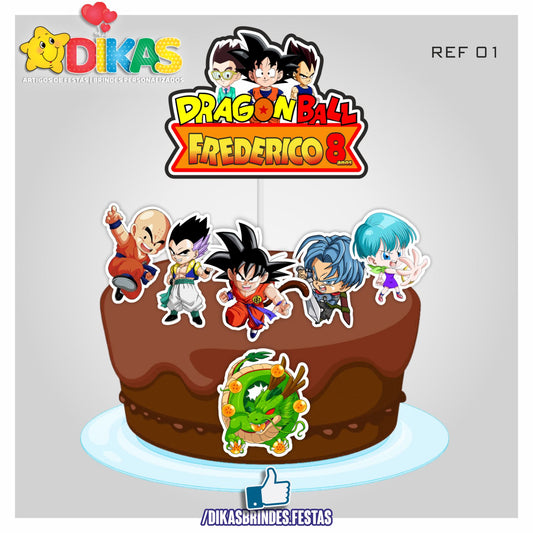TOPO DE BOLO PERSONALIZADO - DRAGON BALL